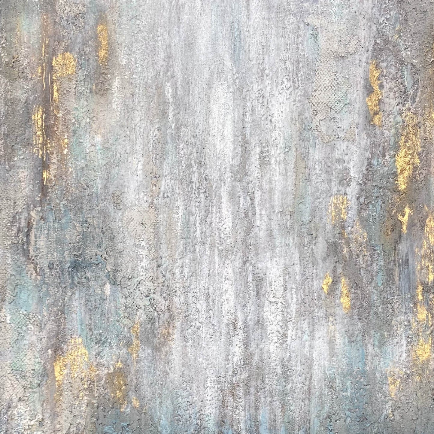 Abstract Painting"Mirror Water’s Faint Glow"