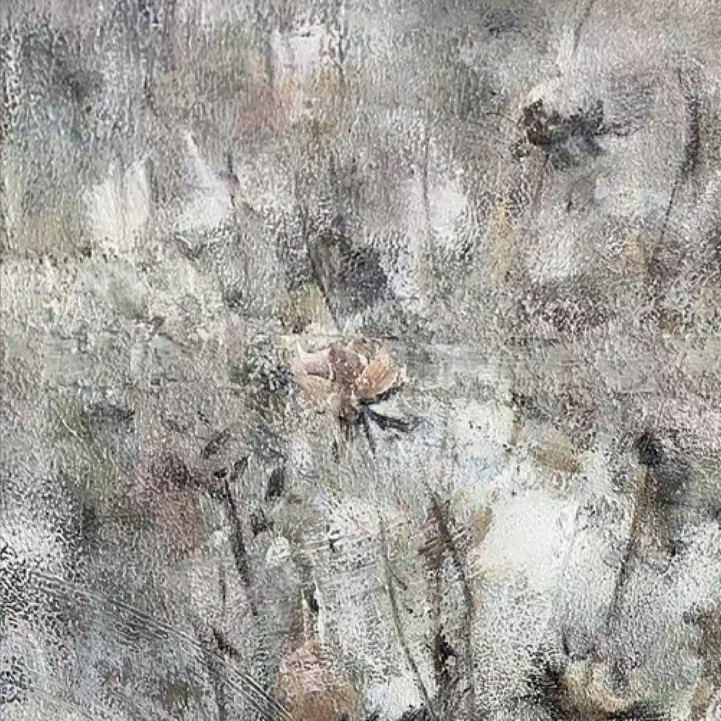 texture painting"Gray Mist Flower Language"