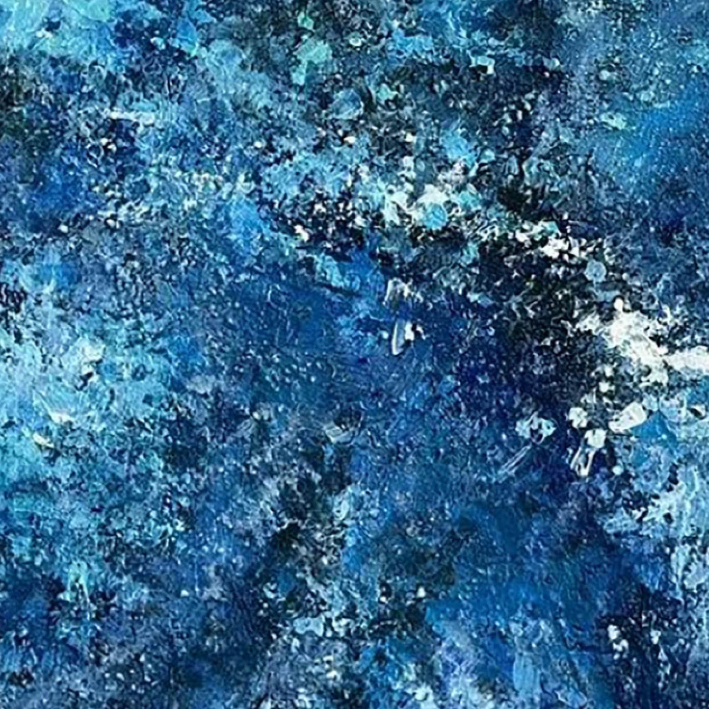 texture painting"Mystic Blue Cosmos"