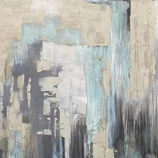 Abstract Painting"City Built by Lines and Colors"