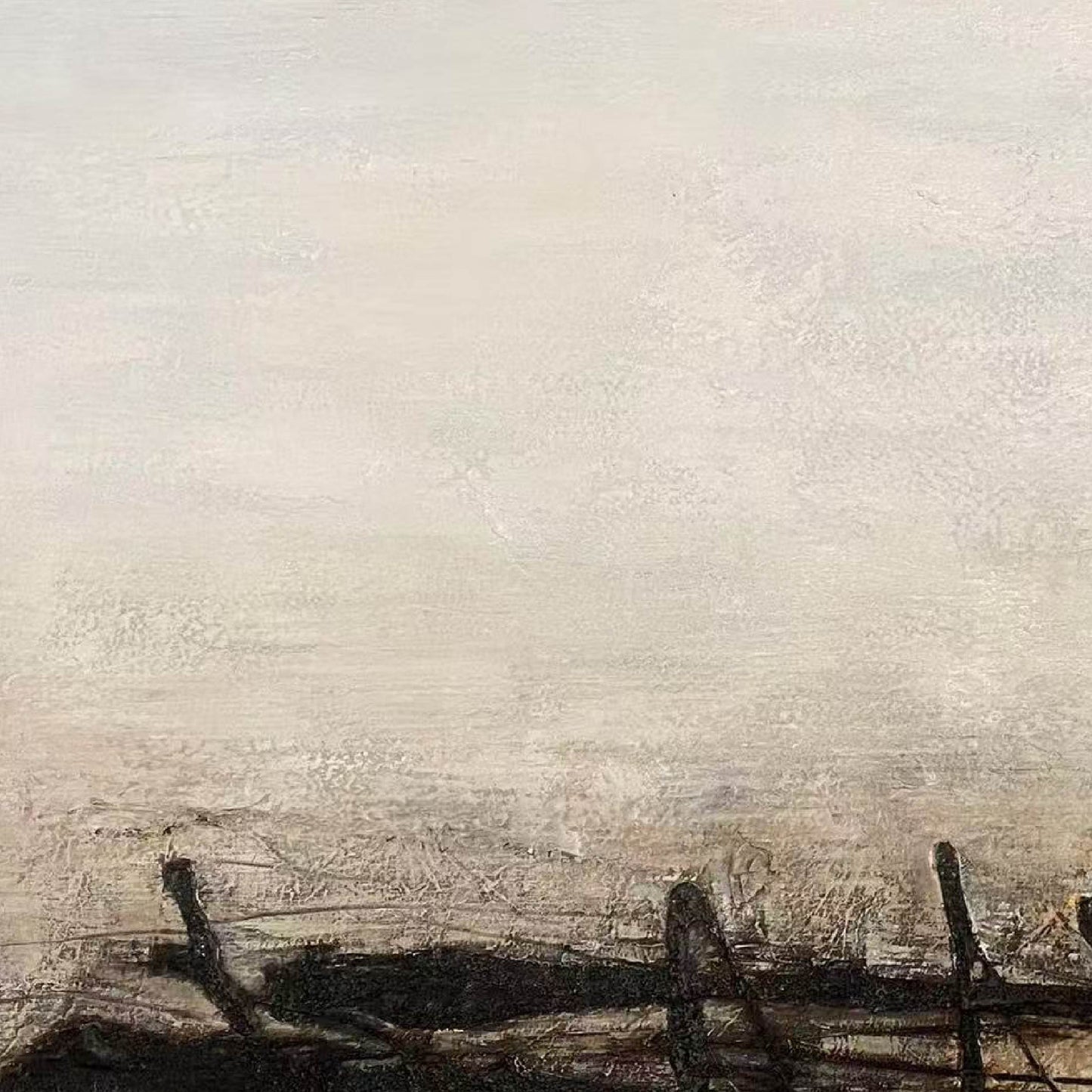 texture painting"Desolate Silence"