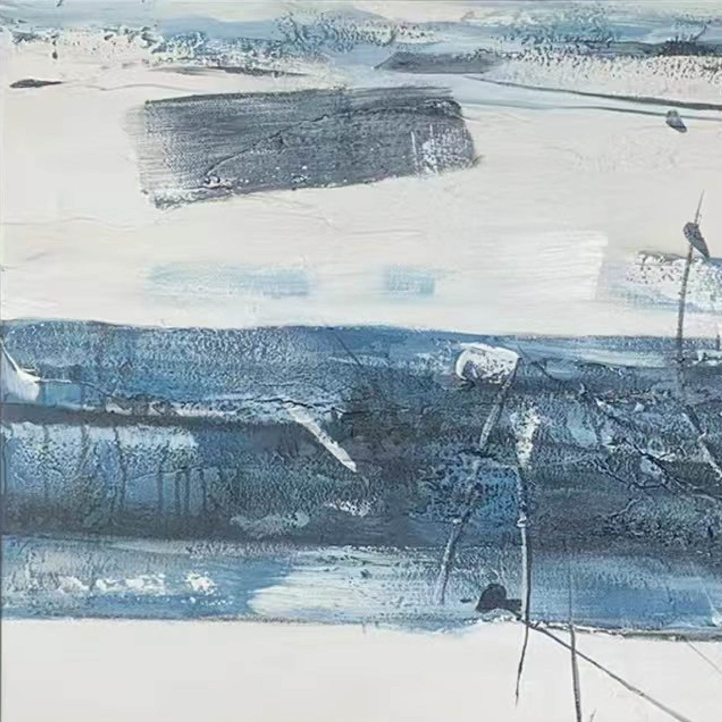 Abstract Painting"Cold - color Rhythm "