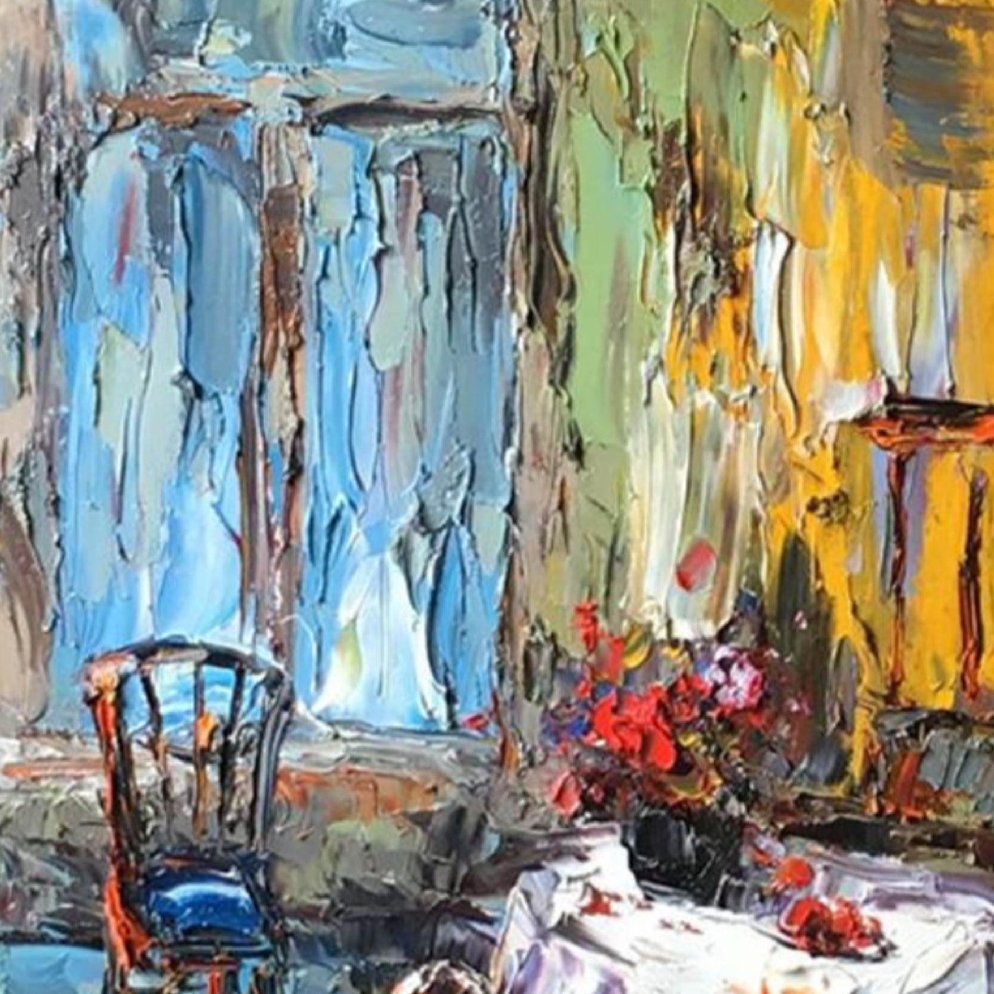 Abstract Painting"Blended Colors in the Living Space"