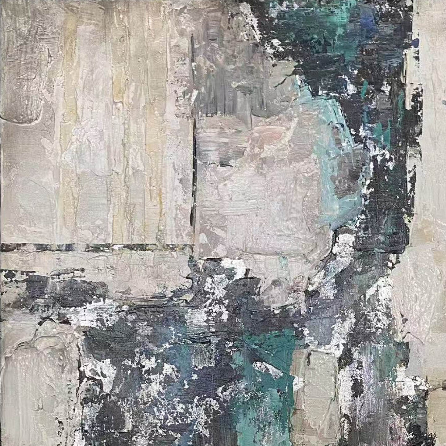 texture painting"Color Traces of Ruins"