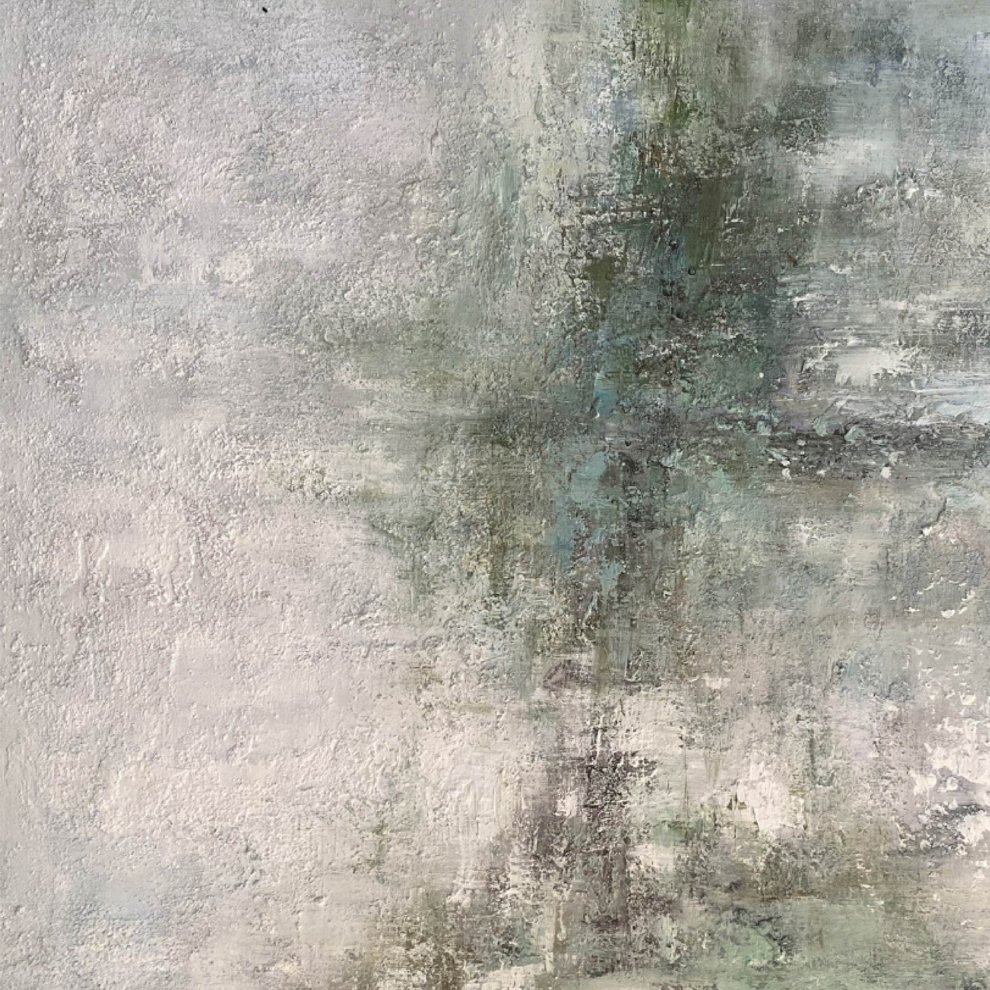 abstract painting“Mystery in Gray - Green”