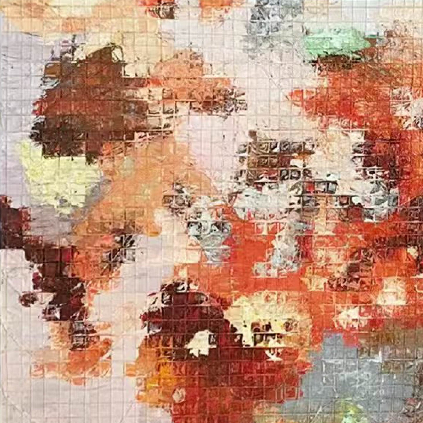 Abstract Painting"Symphony of Color - block Blending "