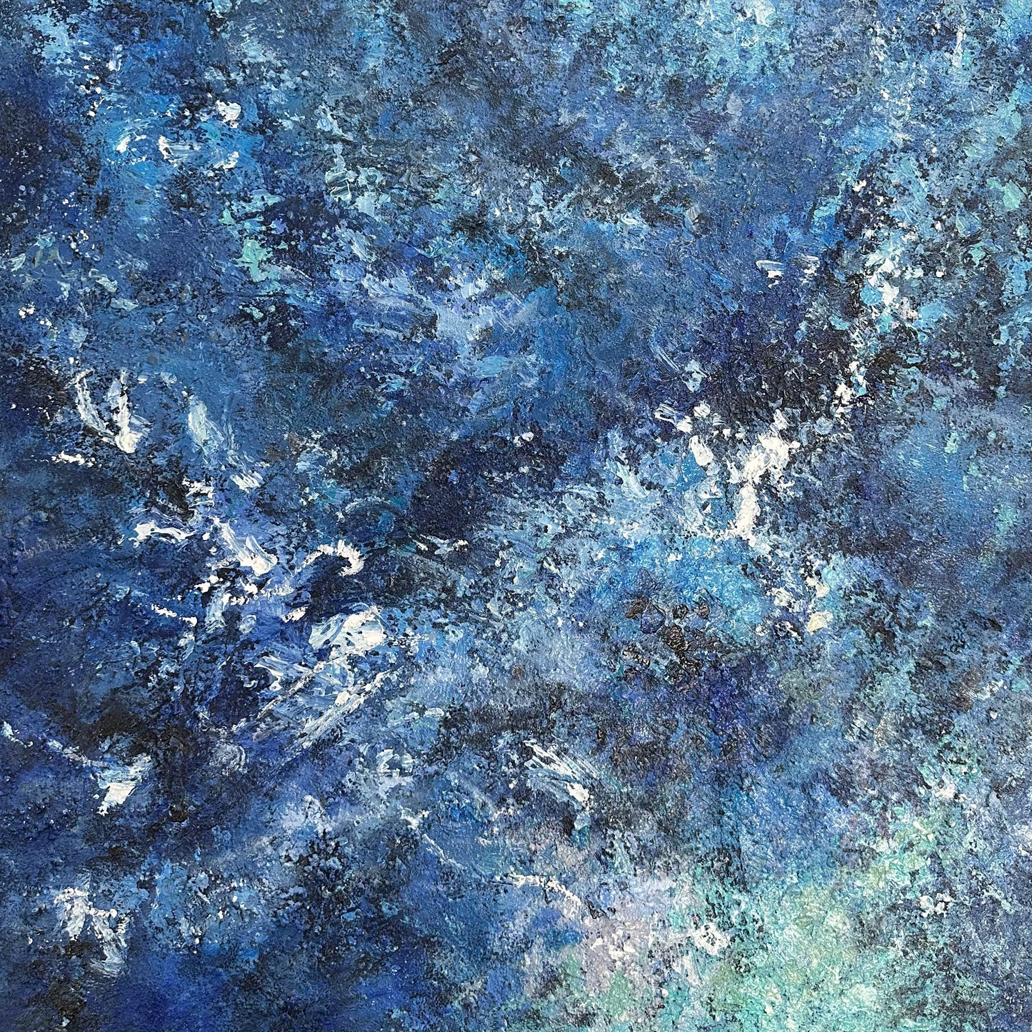 abstract painting“Azure Surge of Dreams”