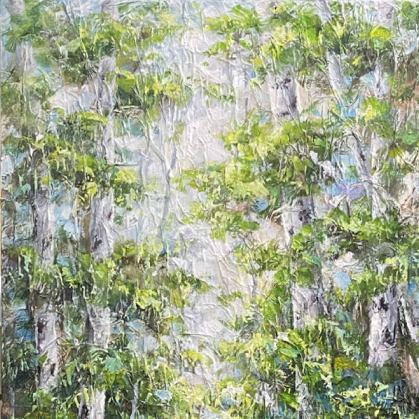 landscape painting"Path in the Birch Forest"
