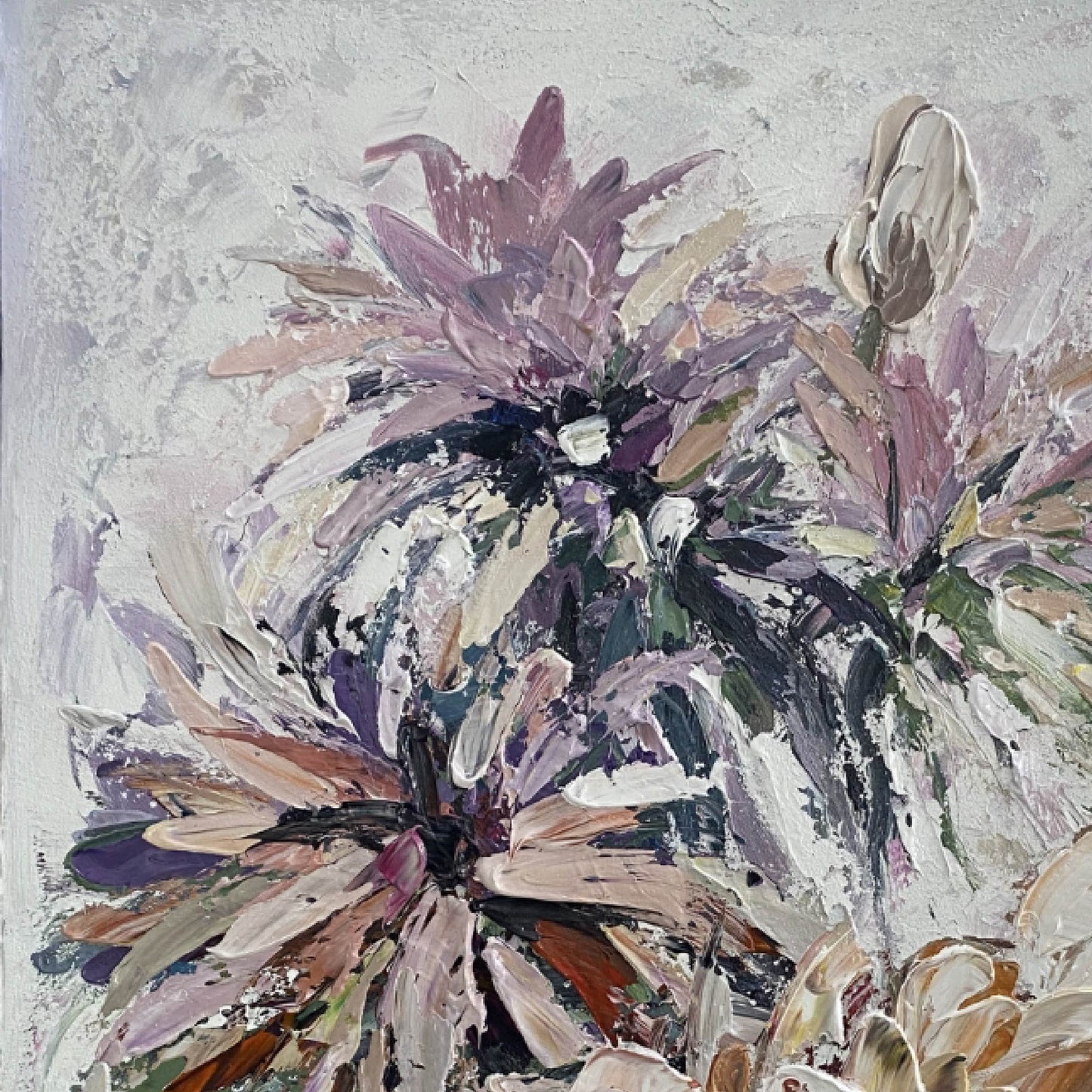 texture painting"Spring Day Fantasy in the Vase"