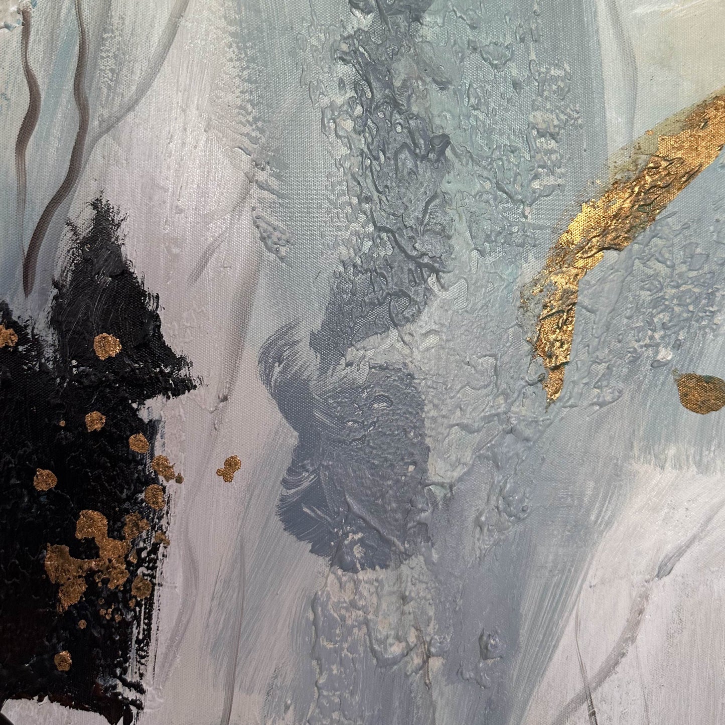 Texture Hand - painted Art“Monochrome & Gilded Murmurs”