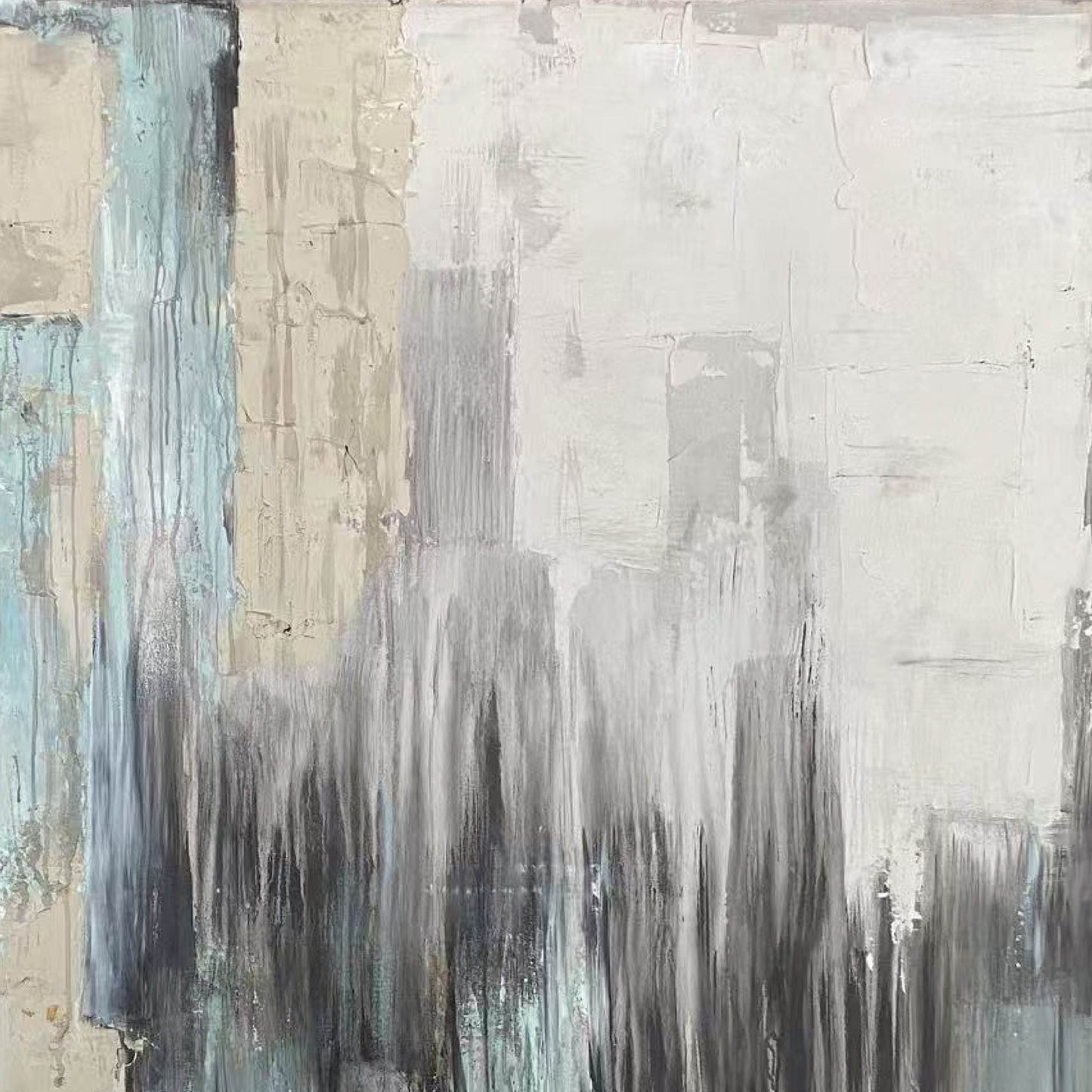 Abstract Painting"City Built by Lines and Colors"