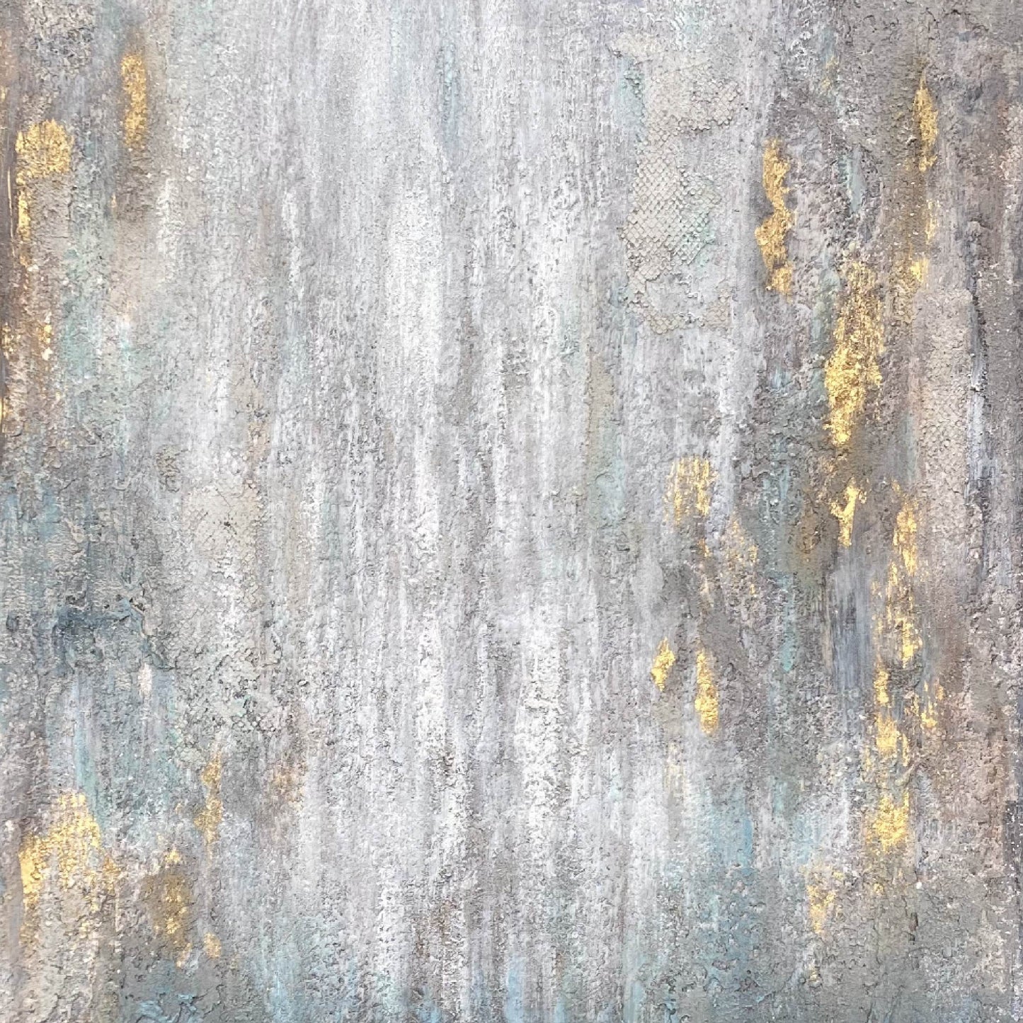 Abstract Painting"Mirror Water’s Faint Glow"