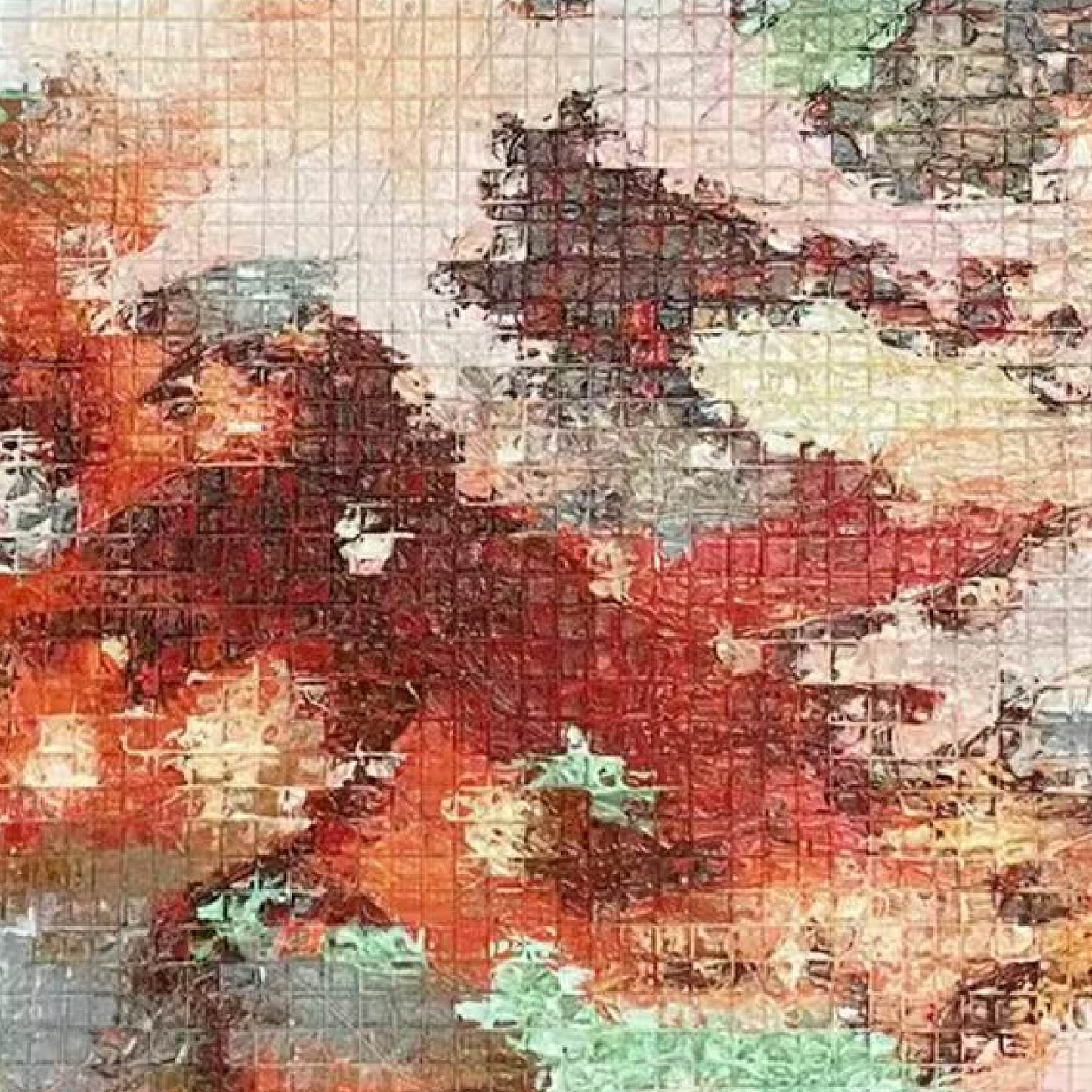 Abstract Painting"Symphony of Color - block Blending "