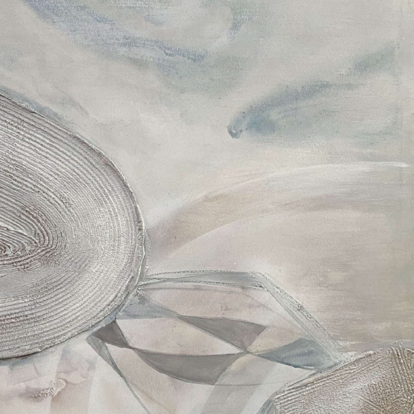 abstract painting"Ring Traces Hidden in Mist"