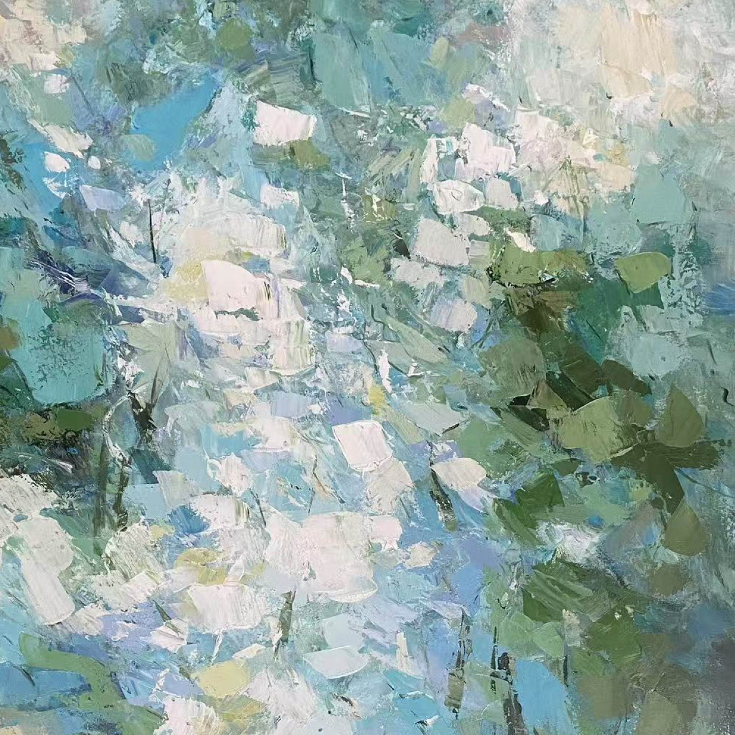 texture painting"Hazy Floral Affairs"