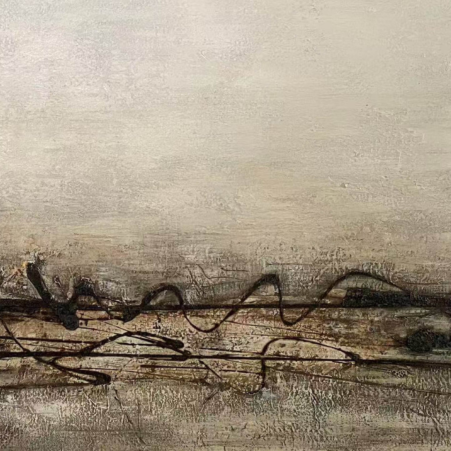 texture painting"Desolate Silence"