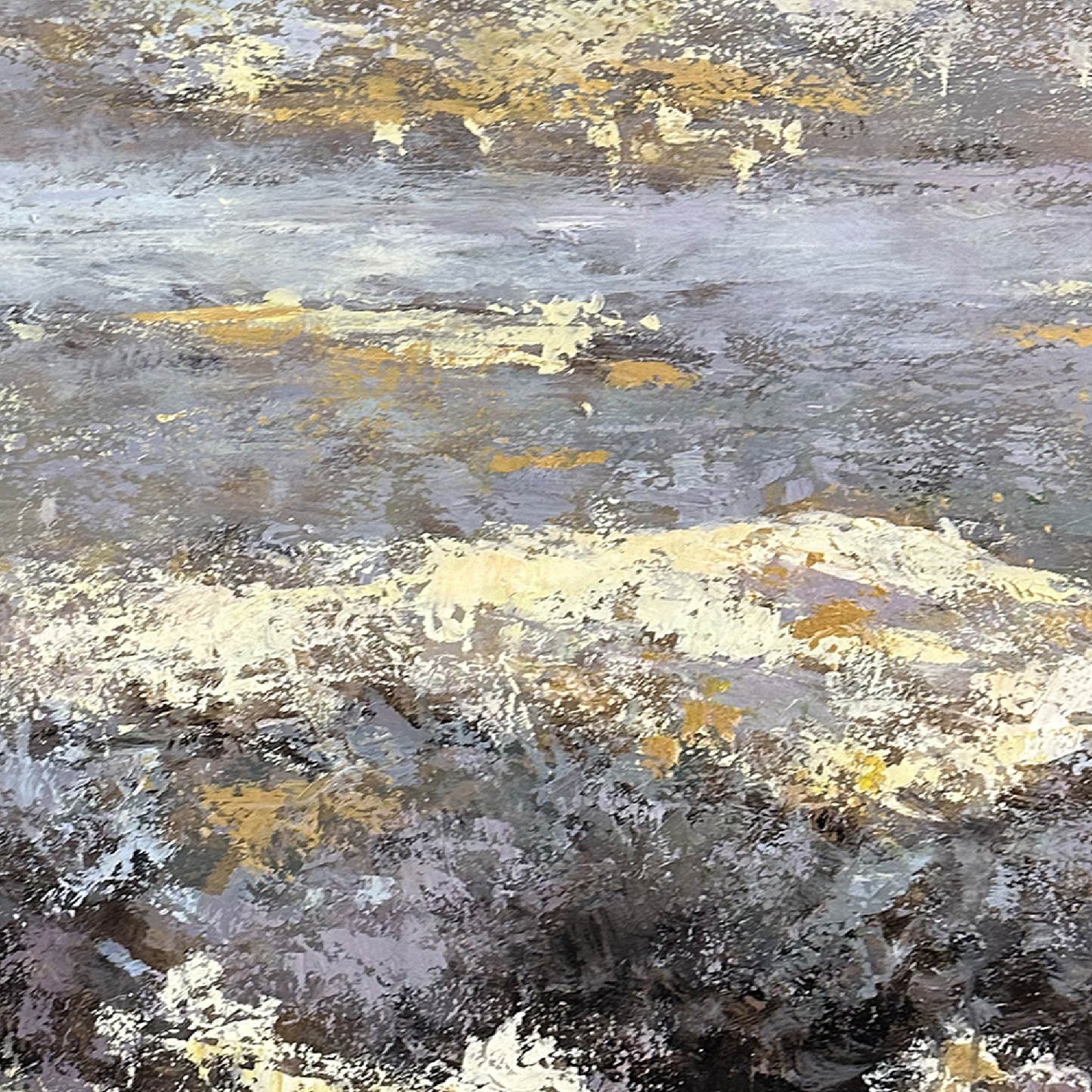 Abstract Painting"Impression·Twilight by the Water "