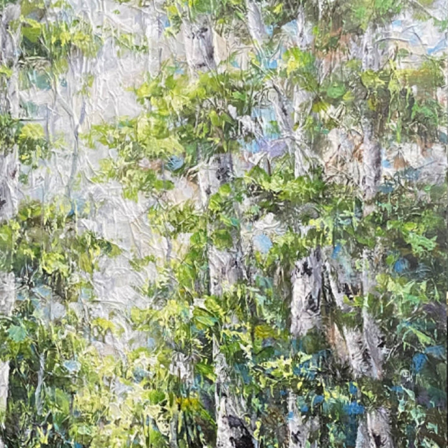 landscape painting"Path in the Birch Forest"