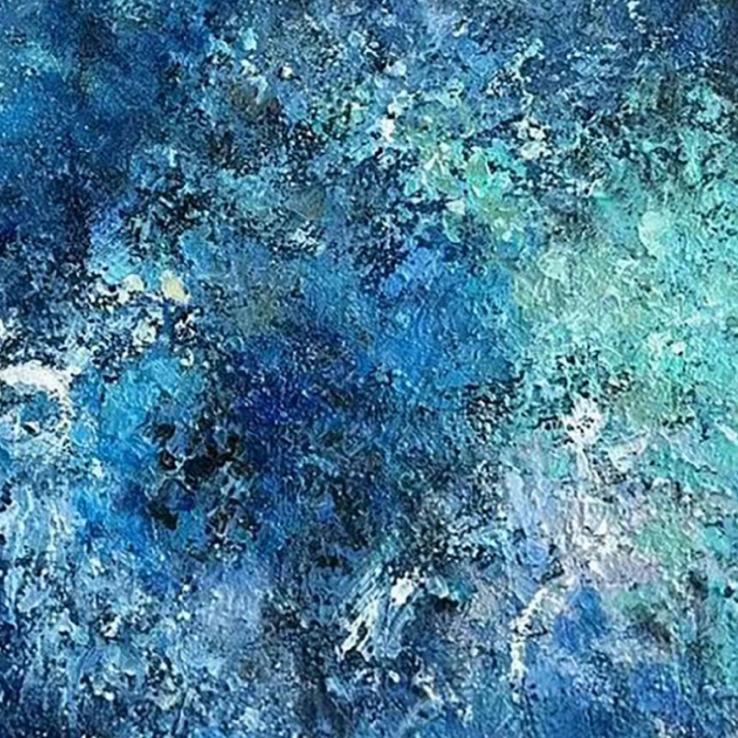 texture painting"Mystic Blue Cosmos"