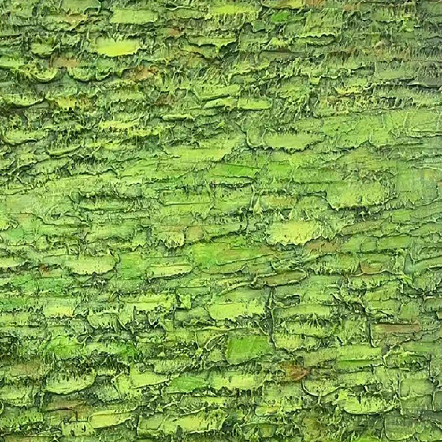 texture painting"Green Rhyme Secret Realm"