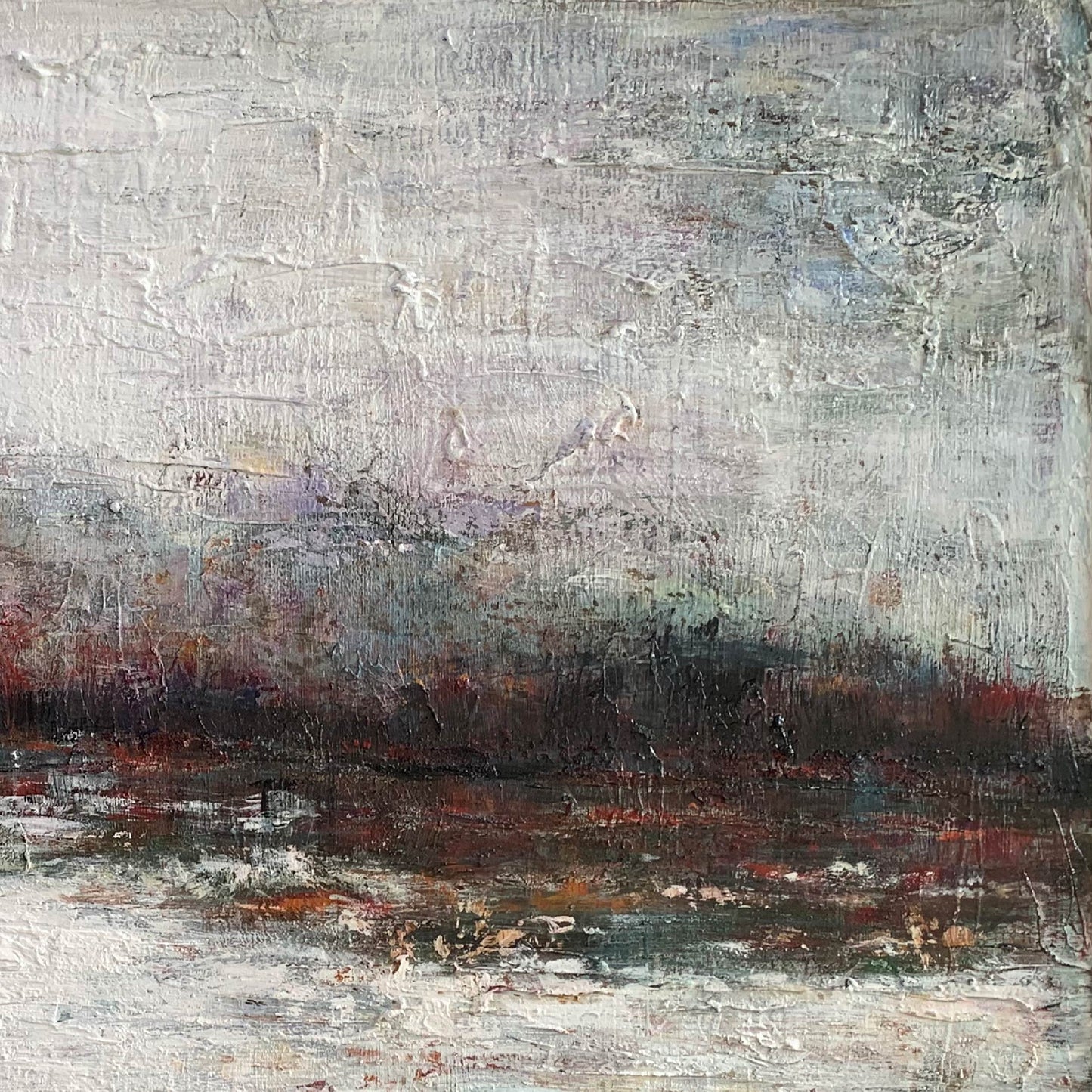 Abstract Painting"Grey Mist Mood