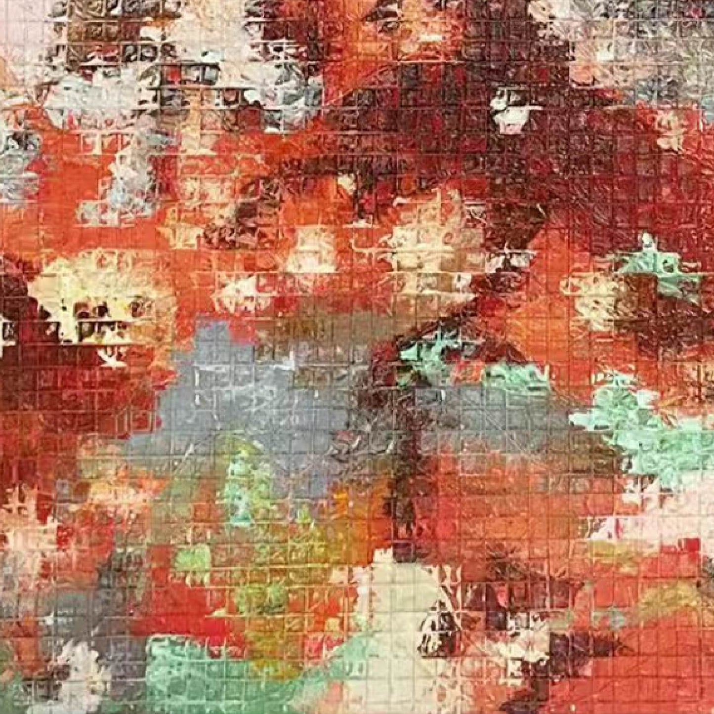 Abstract Painting"Symphony of Color - block Blending "