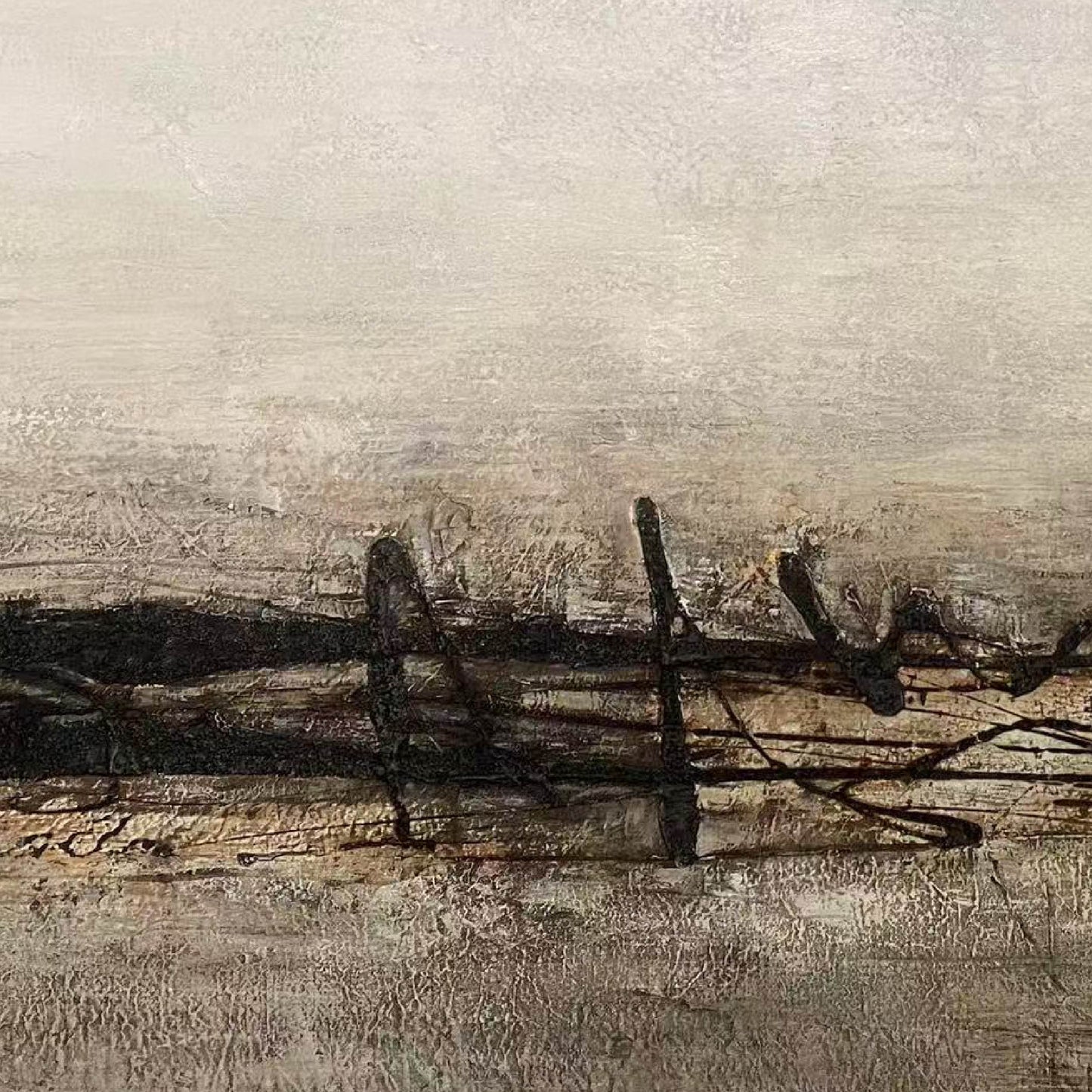 texture painting"Desolate Silence"