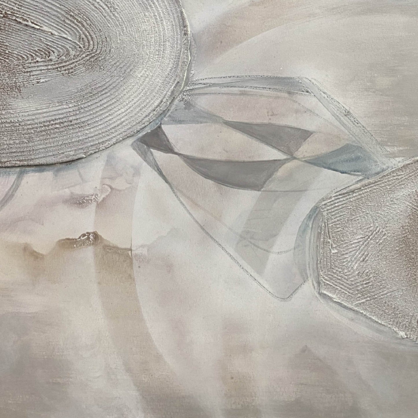abstract painting"Ring Traces Hidden in Mist"