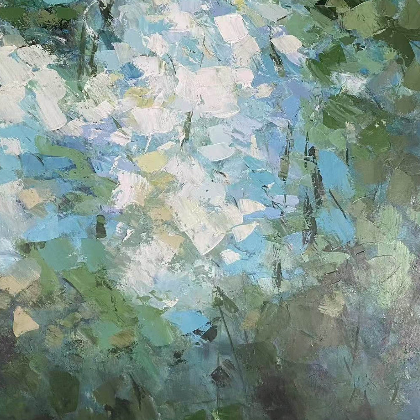 texture painting"Hazy Floral Affairs"