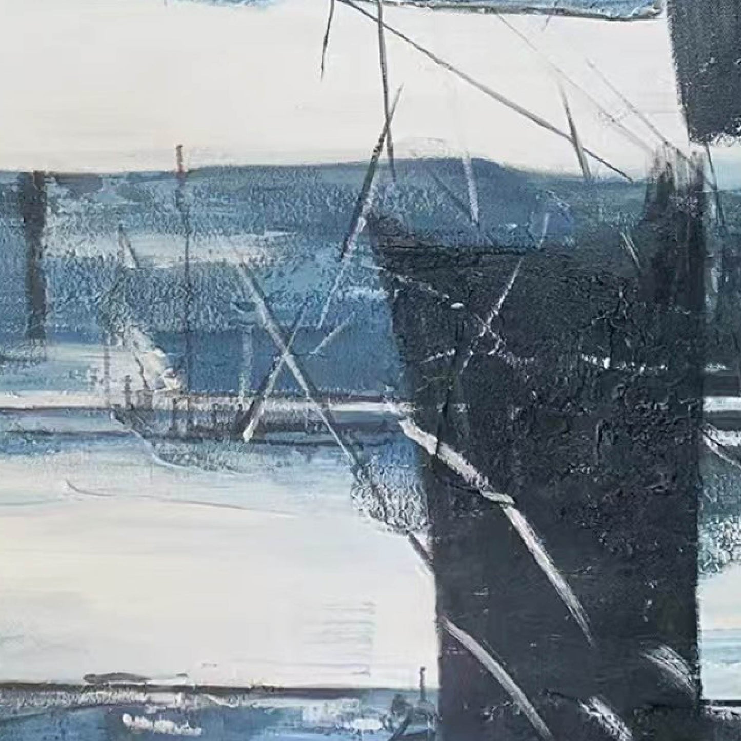 Abstract Painting"Cold - color Rhythm "