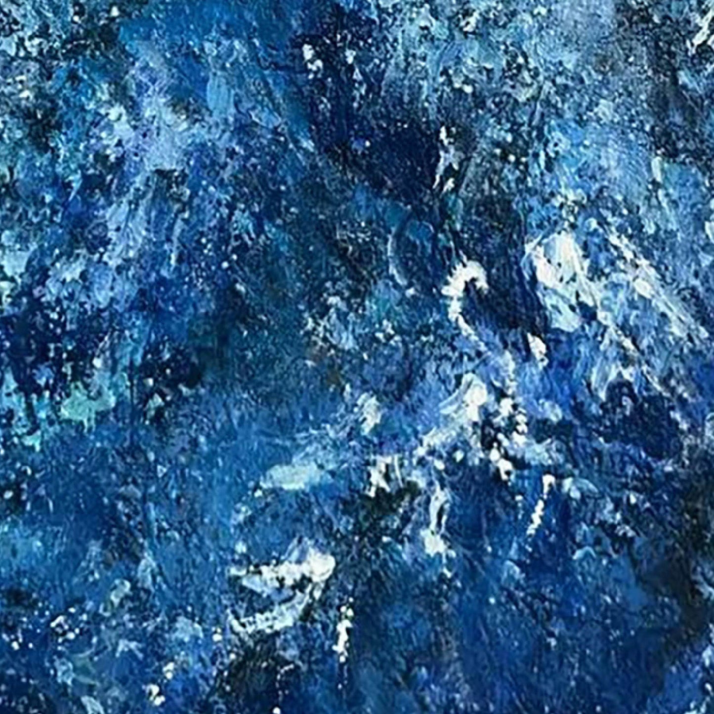 texture painting"Mystic Blue Cosmos"