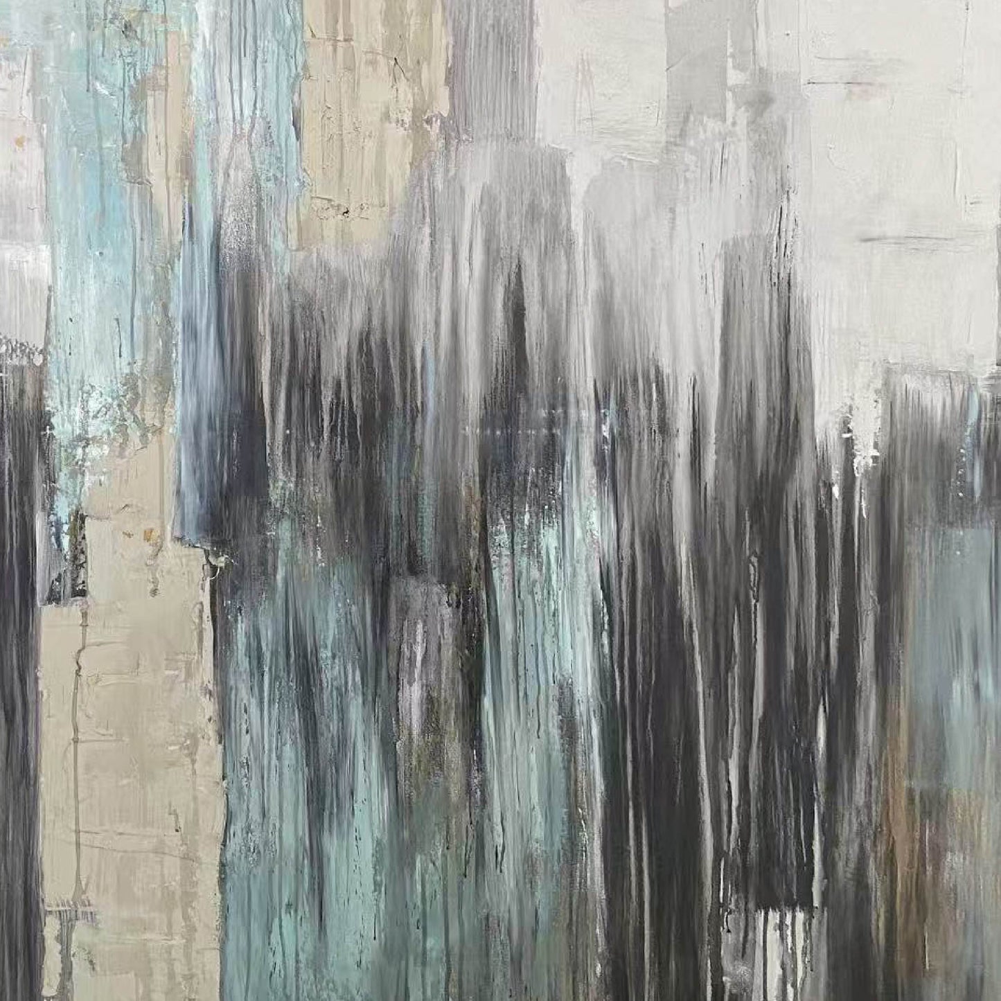 Abstract Painting"City Built by Lines and Colors"
