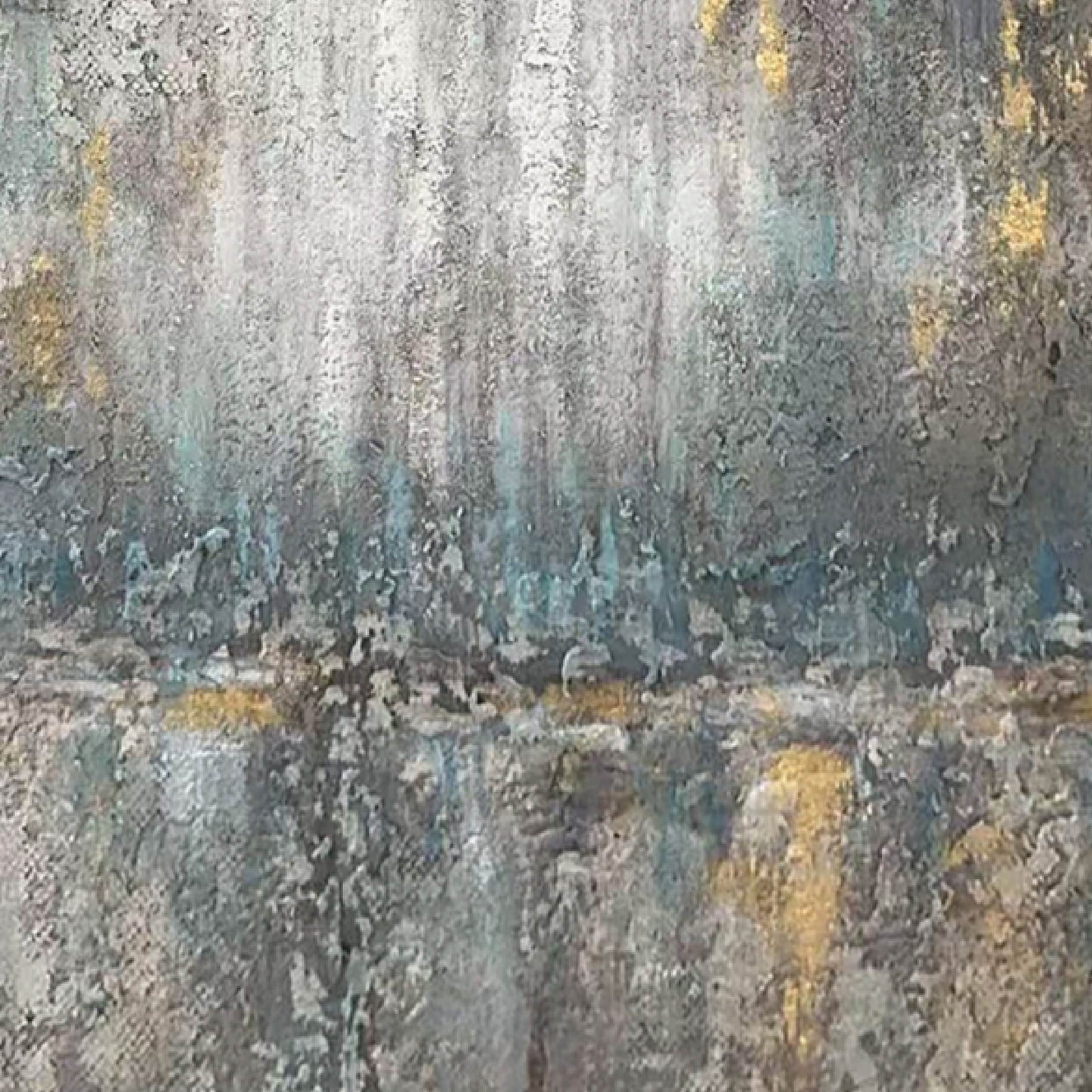 Texture Hand - painted"Gray - Blue Gold Dream"