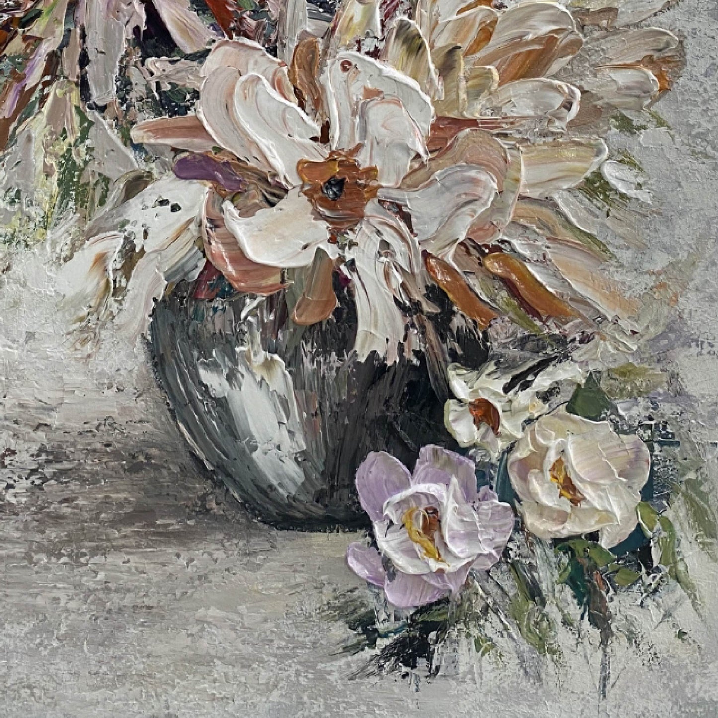 texture painting"Spring Day Fantasy in the Vase"