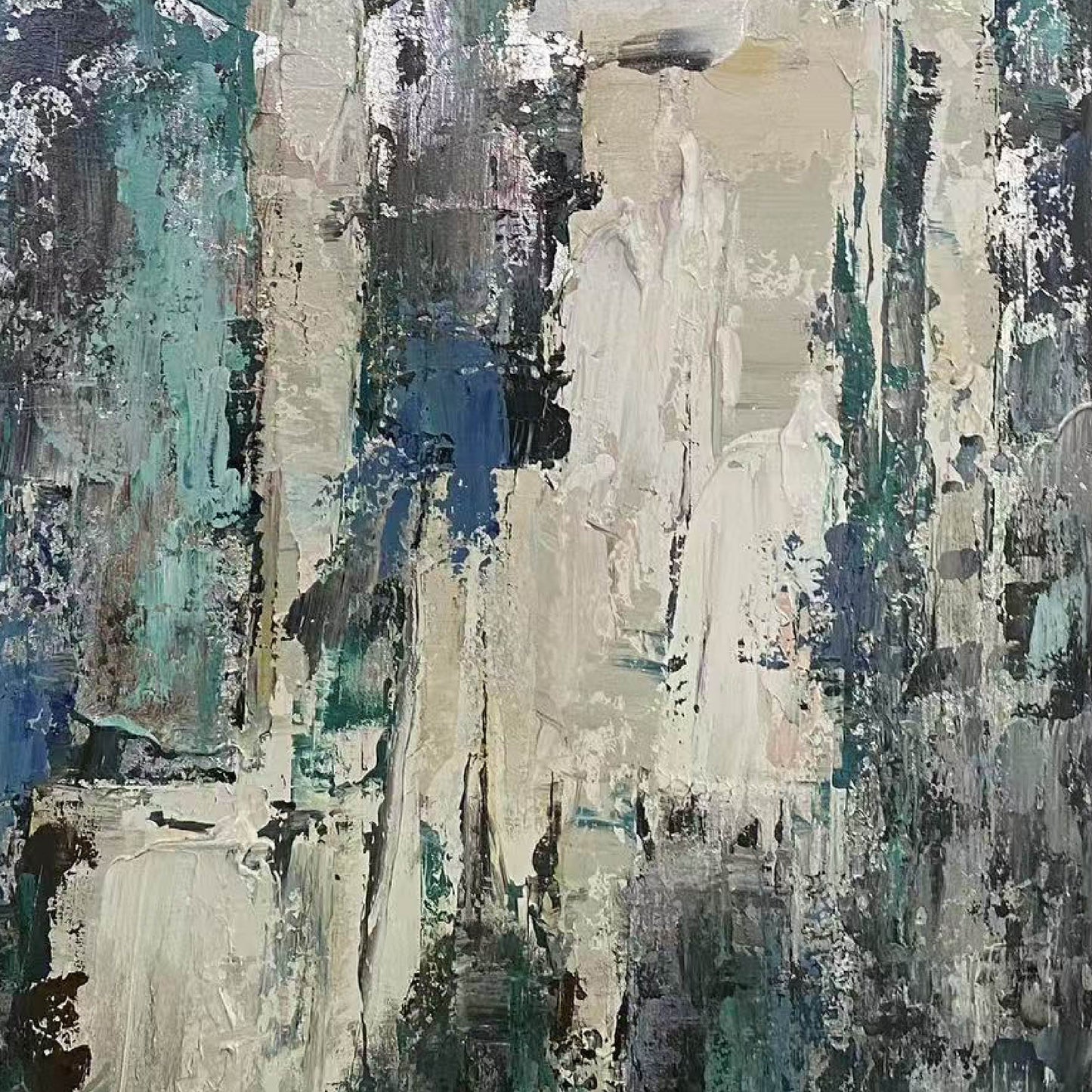 texture painting"Color Traces of Ruins"