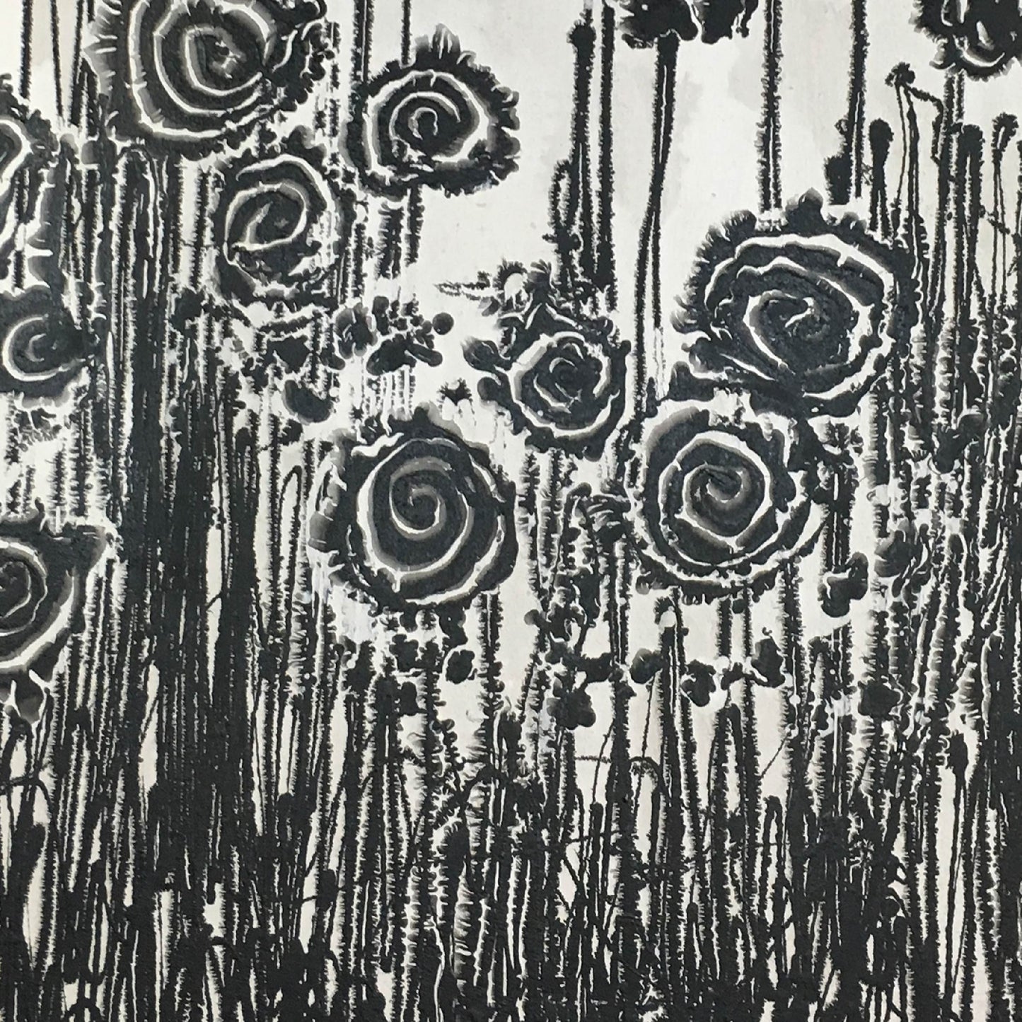 Abstract Painting"Black Rhyme Flower Realm"