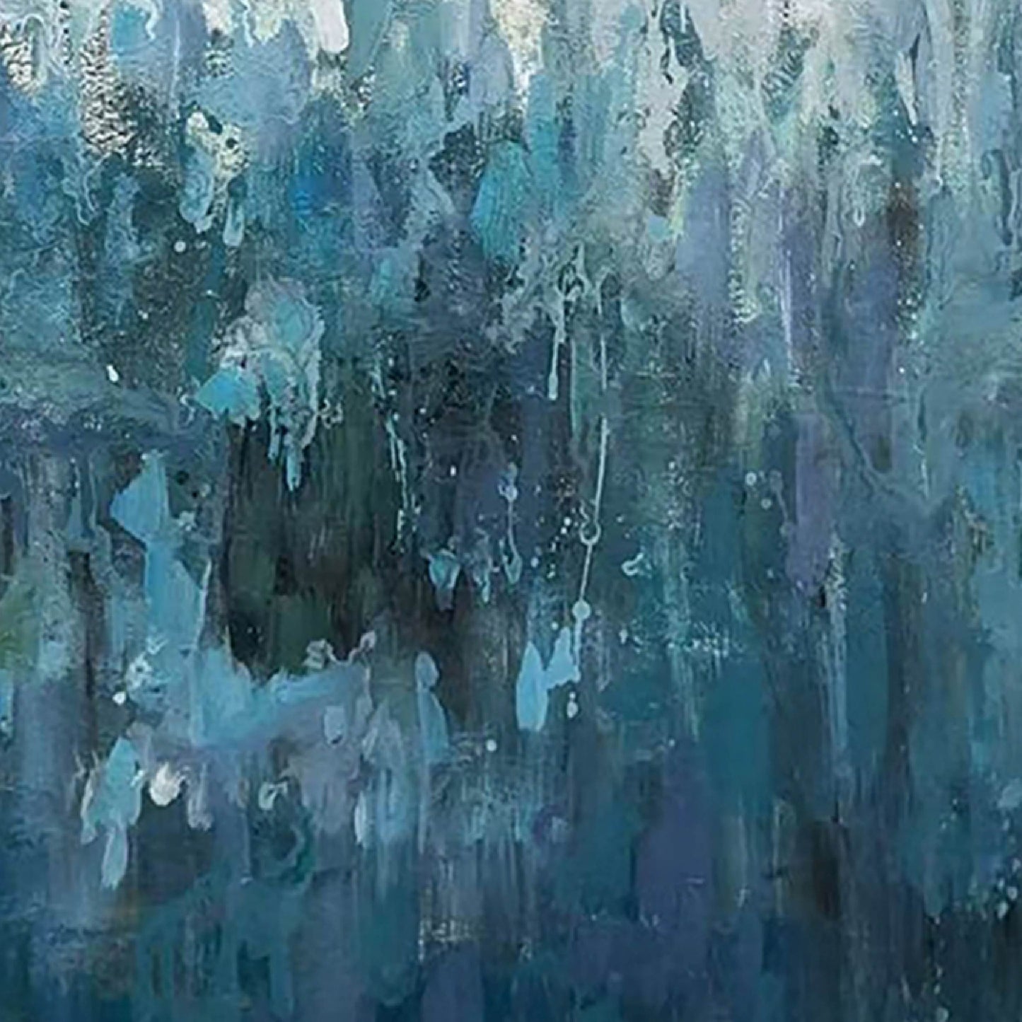 abstract painting"Wandering in the Blue Mist"