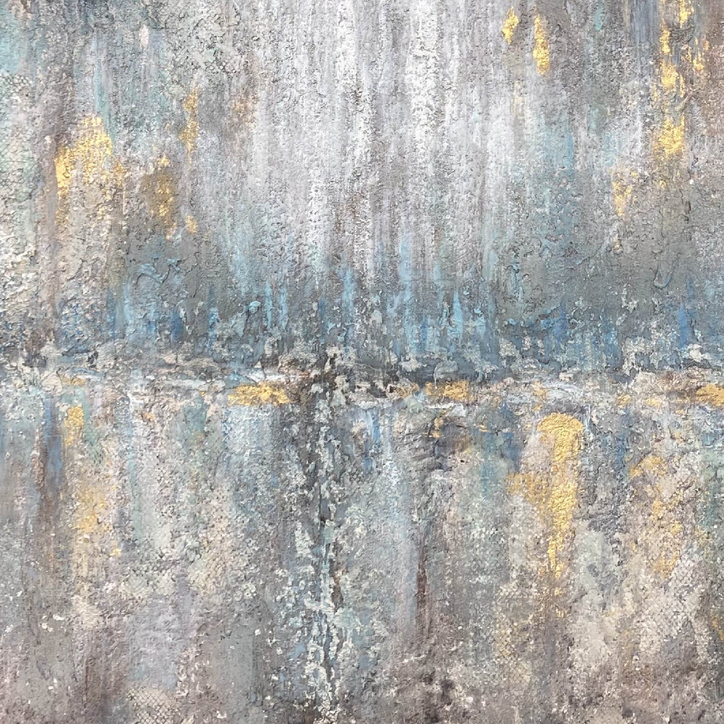 Abstract Painting"Mirror Water’s Faint Glow"