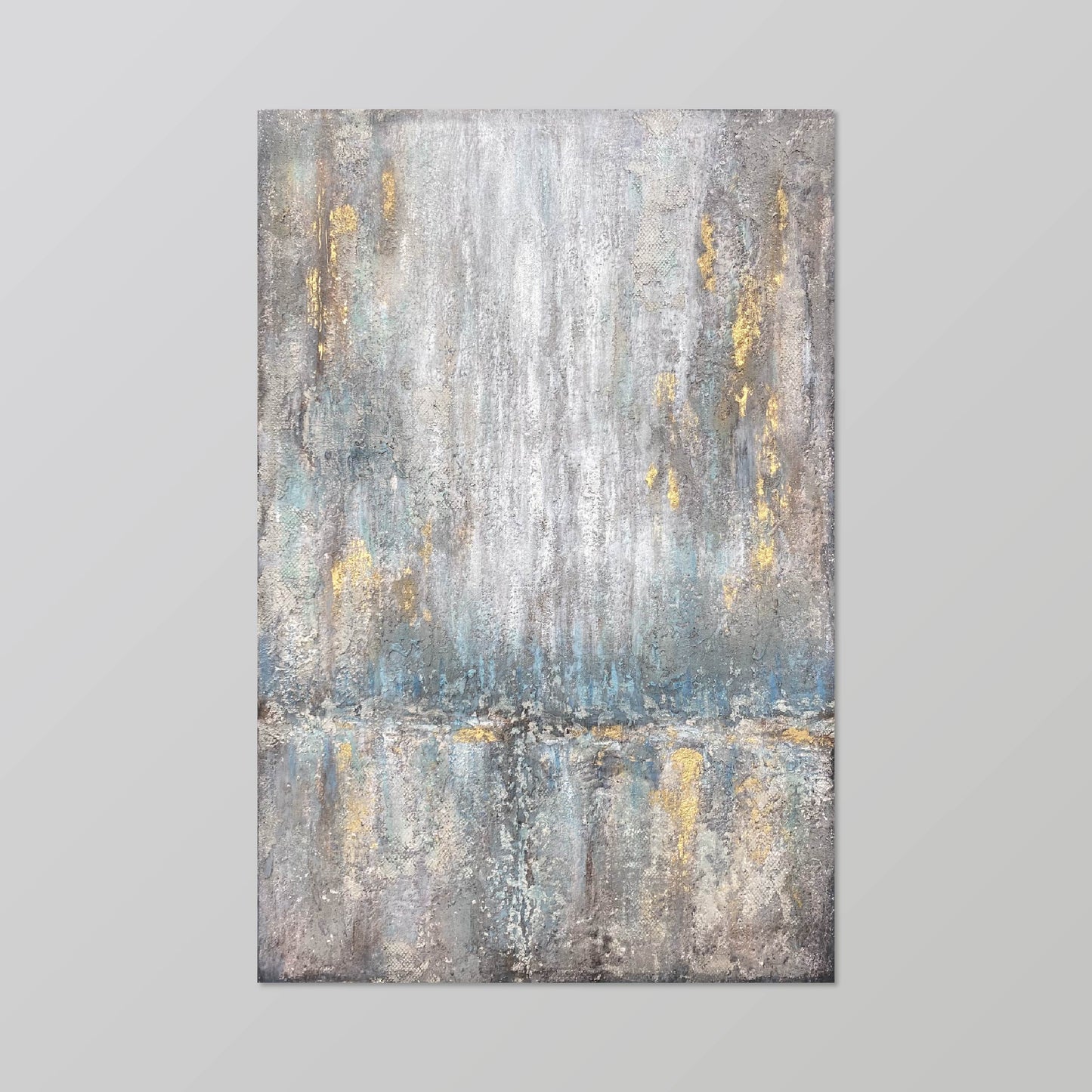 Abstract Painting"Mirror Water’s Faint Glow"
