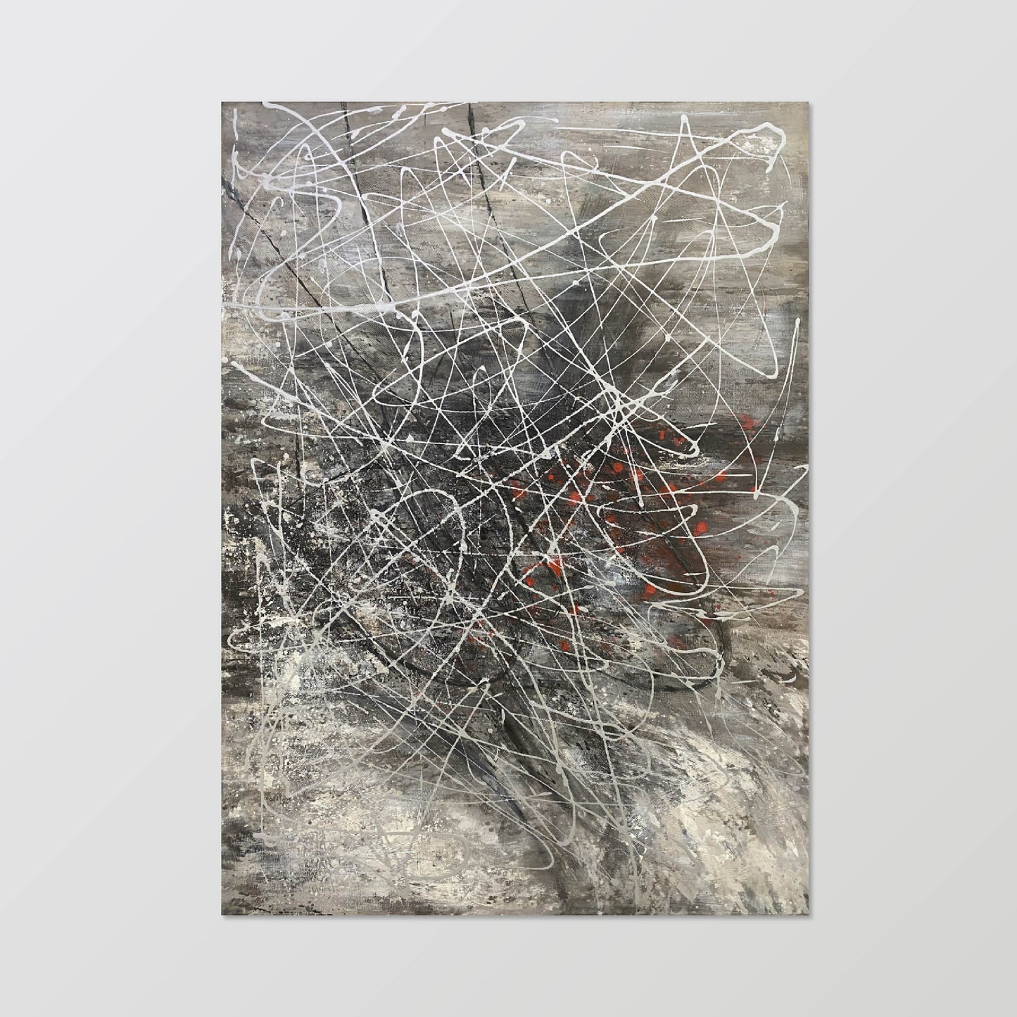 abstract painting"Line Language of Action"