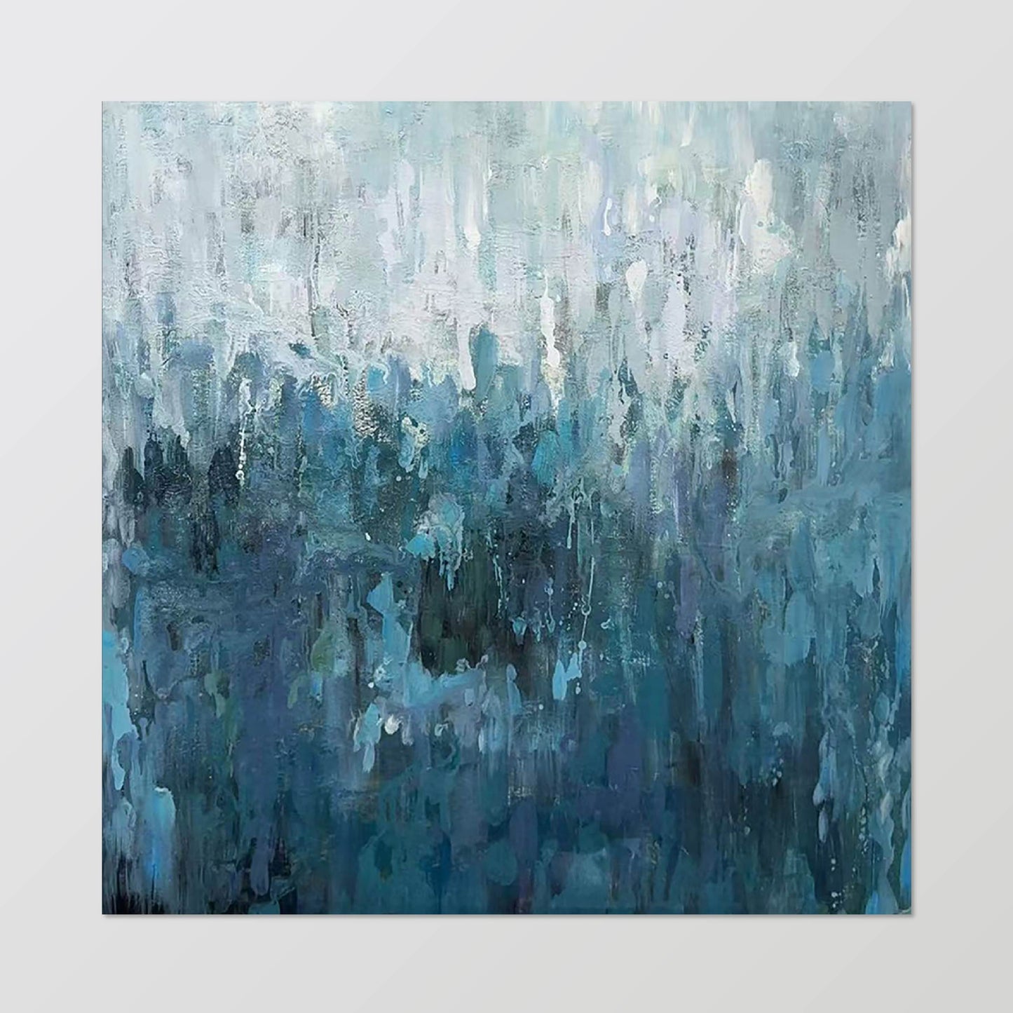 abstract painting"Wandering in the Blue Mist"