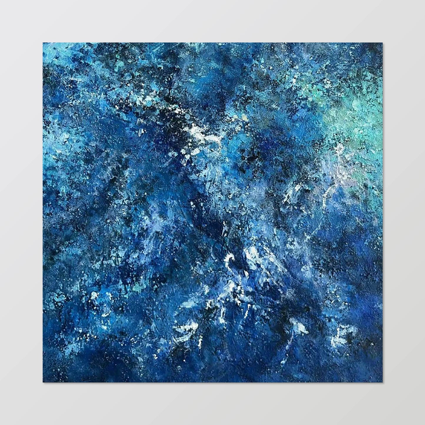 texture painting"Mystic Blue Cosmos"