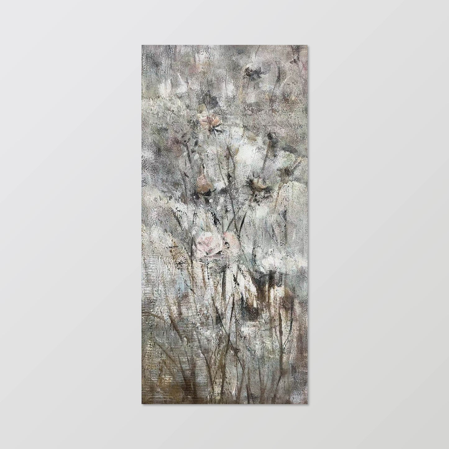 texture painting"Gray Mist Flower Language"