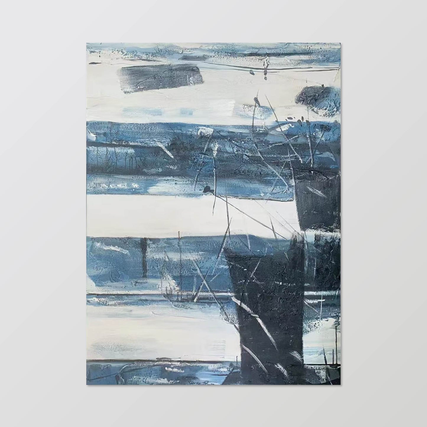 Abstract Painting"Cold - color Rhythm "