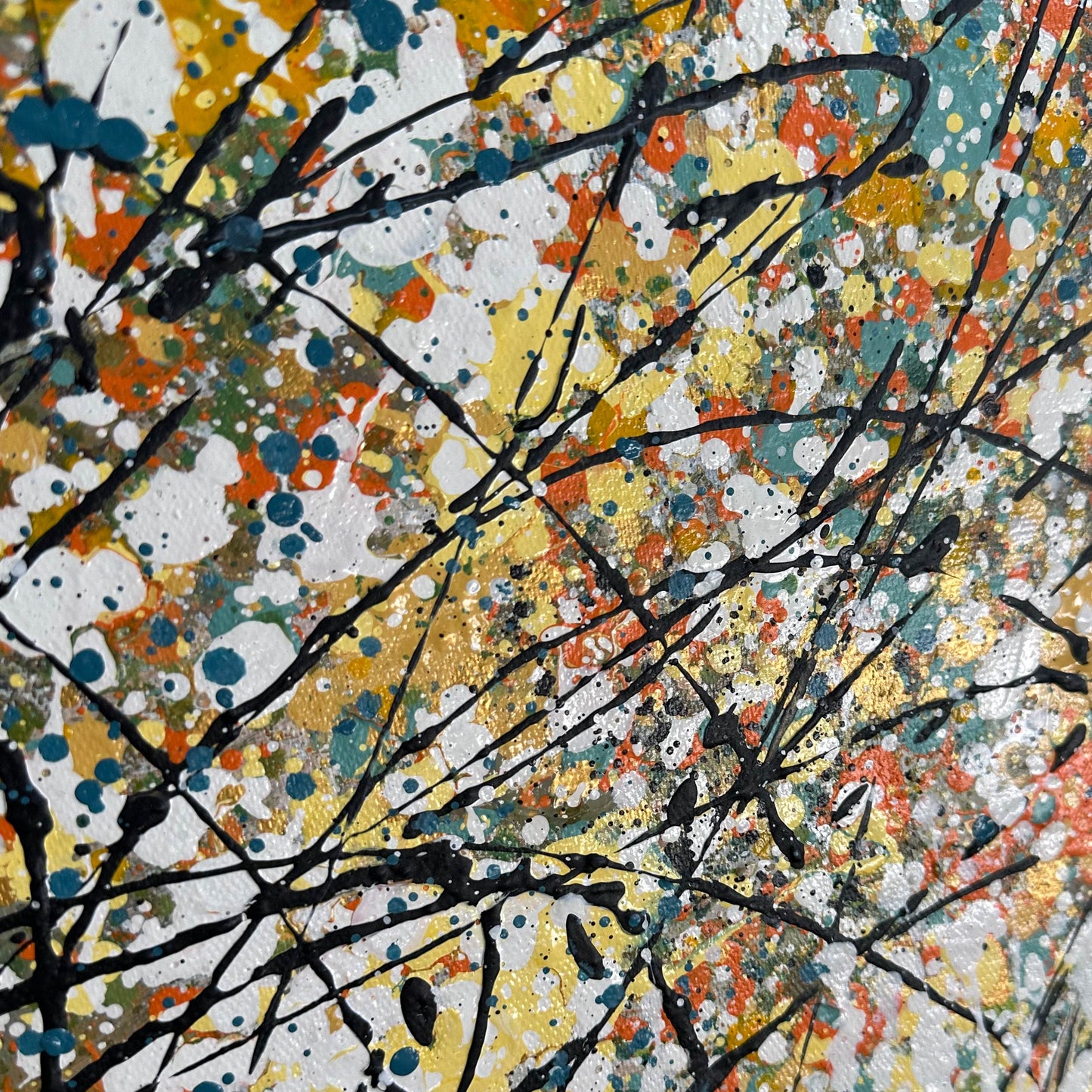 abstract painting“Starry Chaos in Brushstrokes”