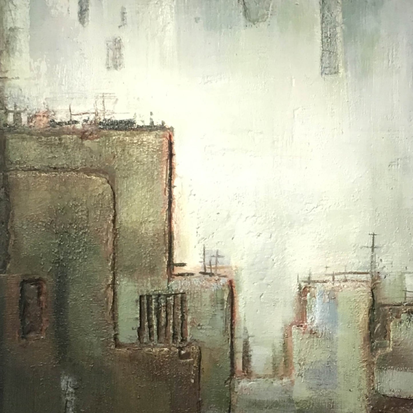 Abstract Painting"Mottled Buildings · Slice of Time"