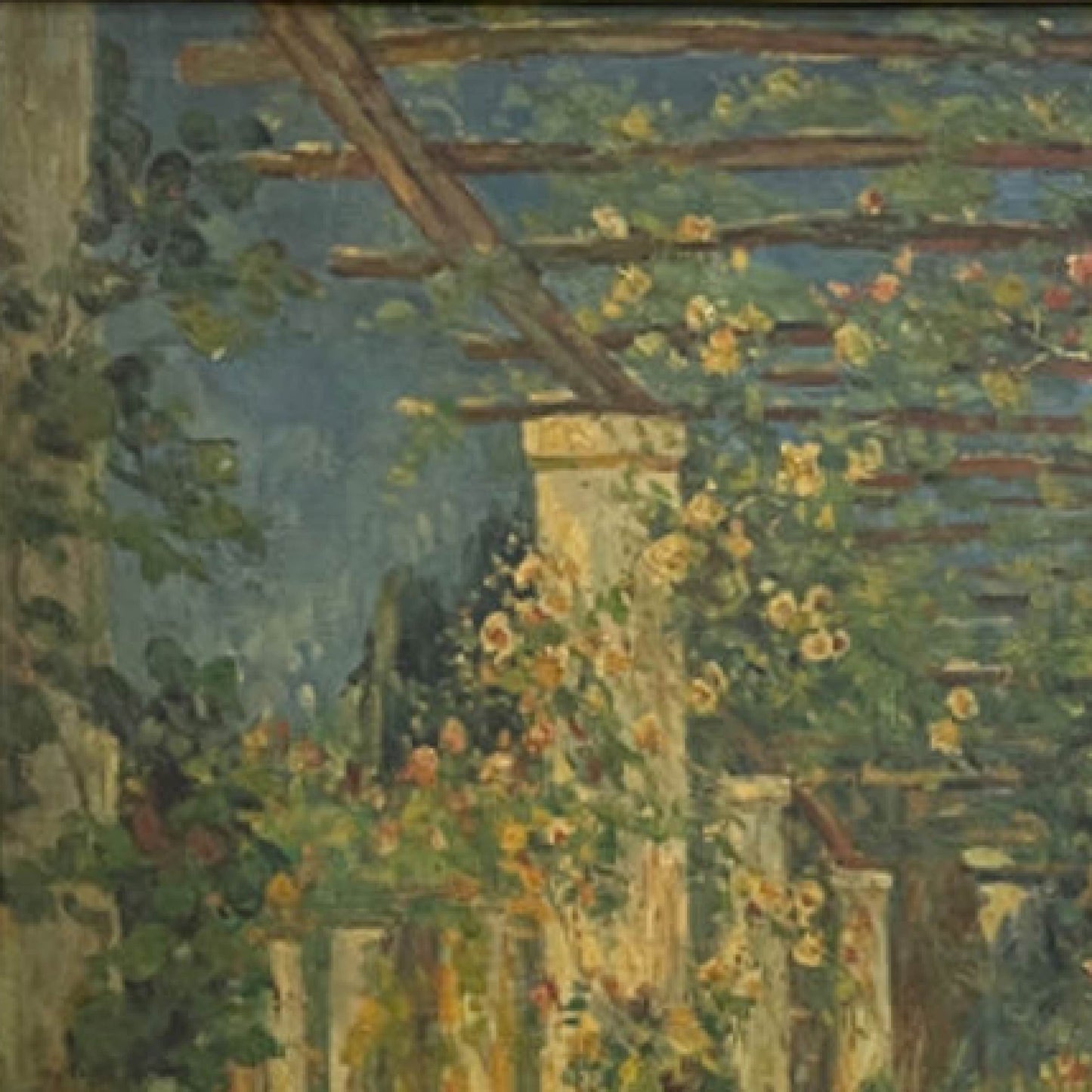 landscape painting"Tender Moments on the Arbor Path"