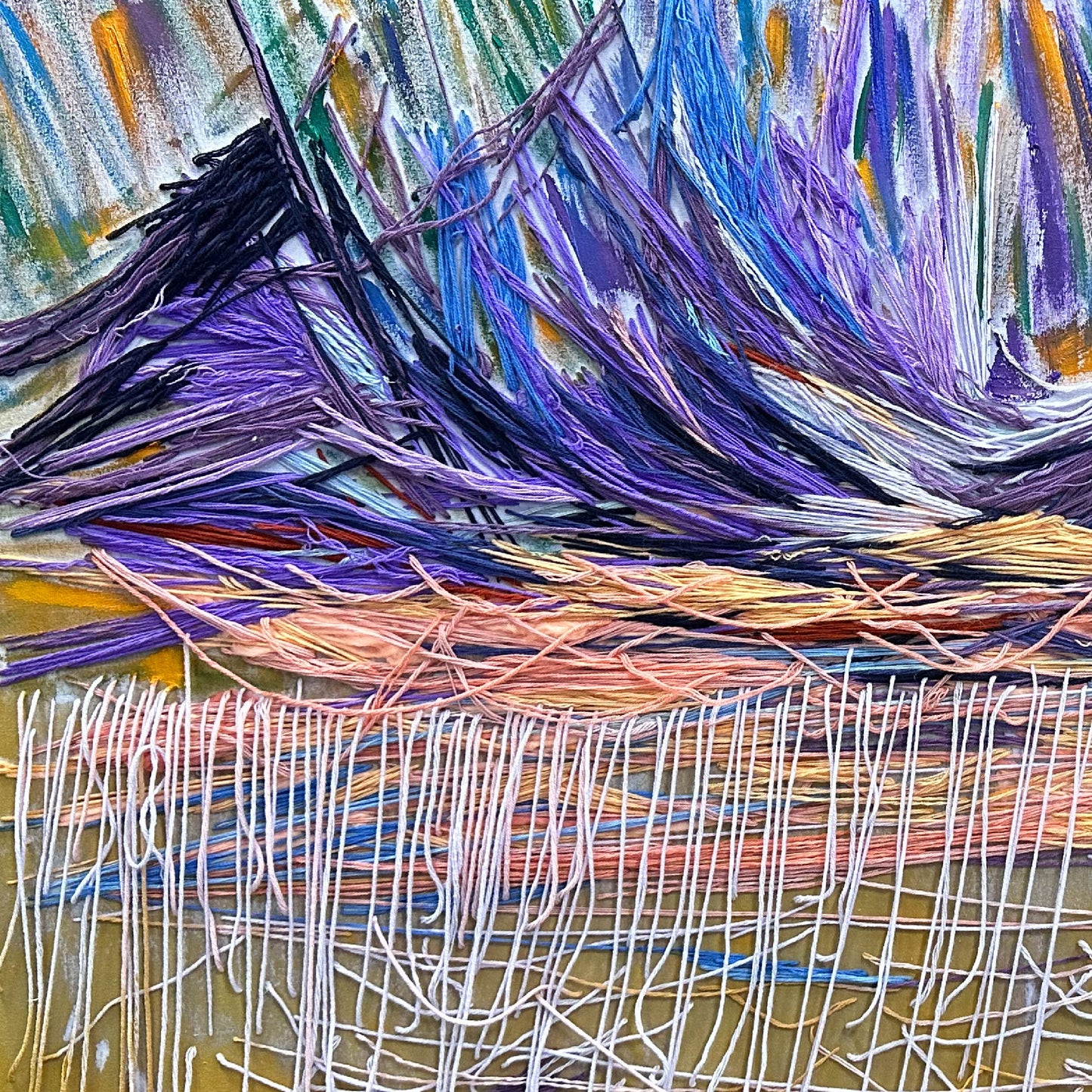 fiber art painting"Fiber Nebula"
