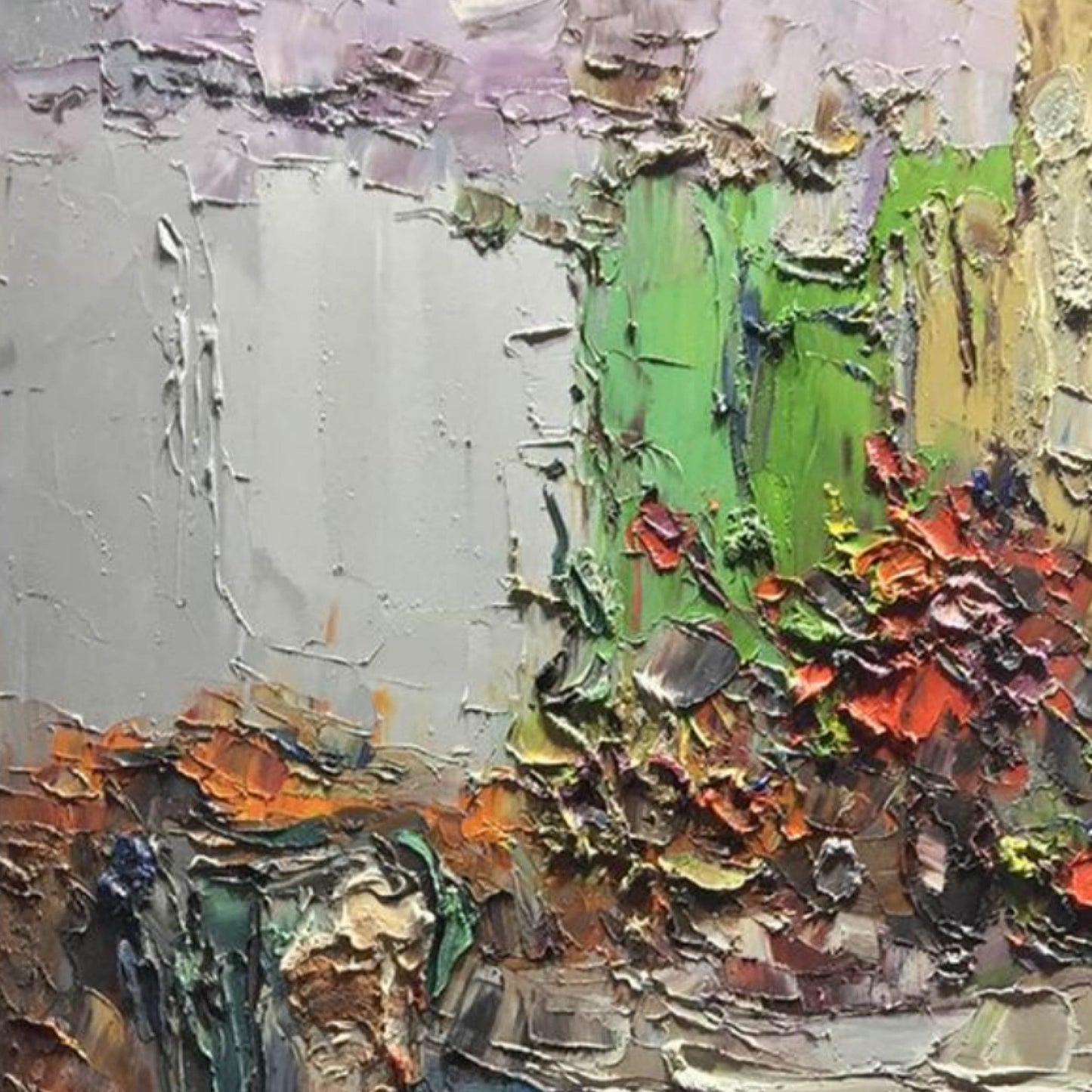 texture painting"A Vivid Moment in Thick Paint"