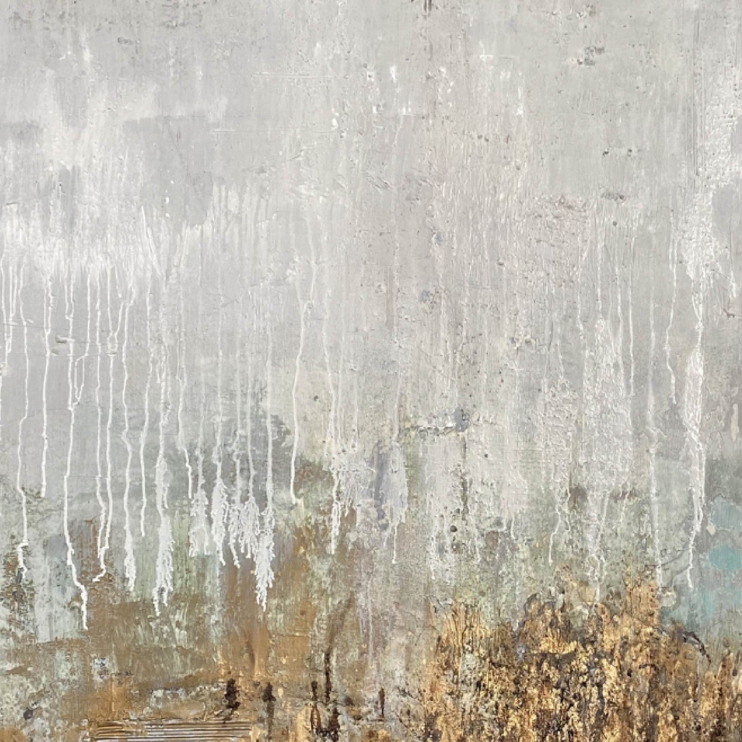 abstract painting"Silver Rain and Golden Woods"